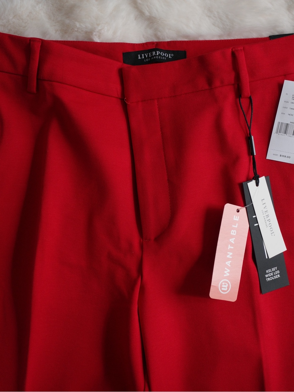 Liverpool Kelsey Wide Leg Trousers - Red